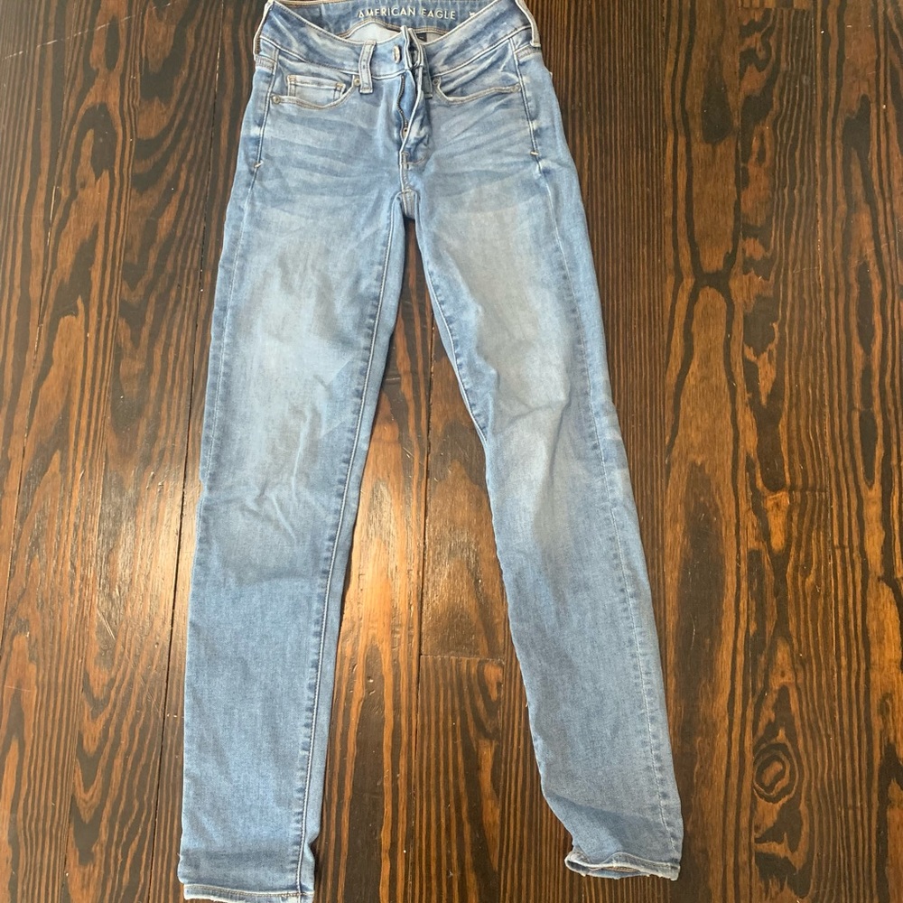 american eagle light blue jeans size 00